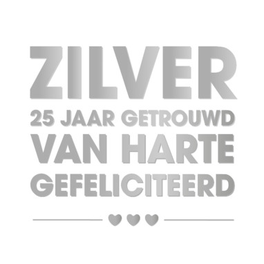 25 jaar getrouwd kaartje